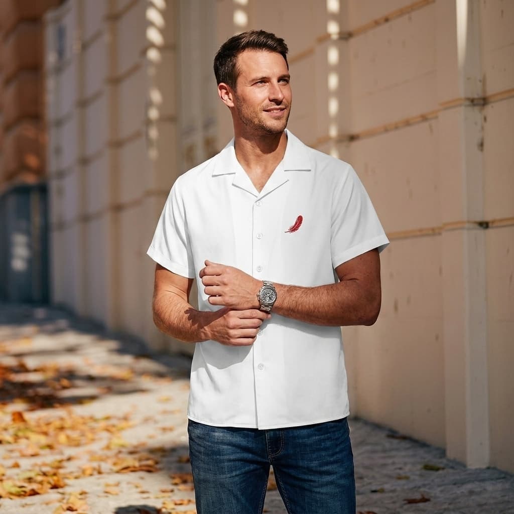 Chemise homme manches courtes à motifs – Légère, élégante & décontractée