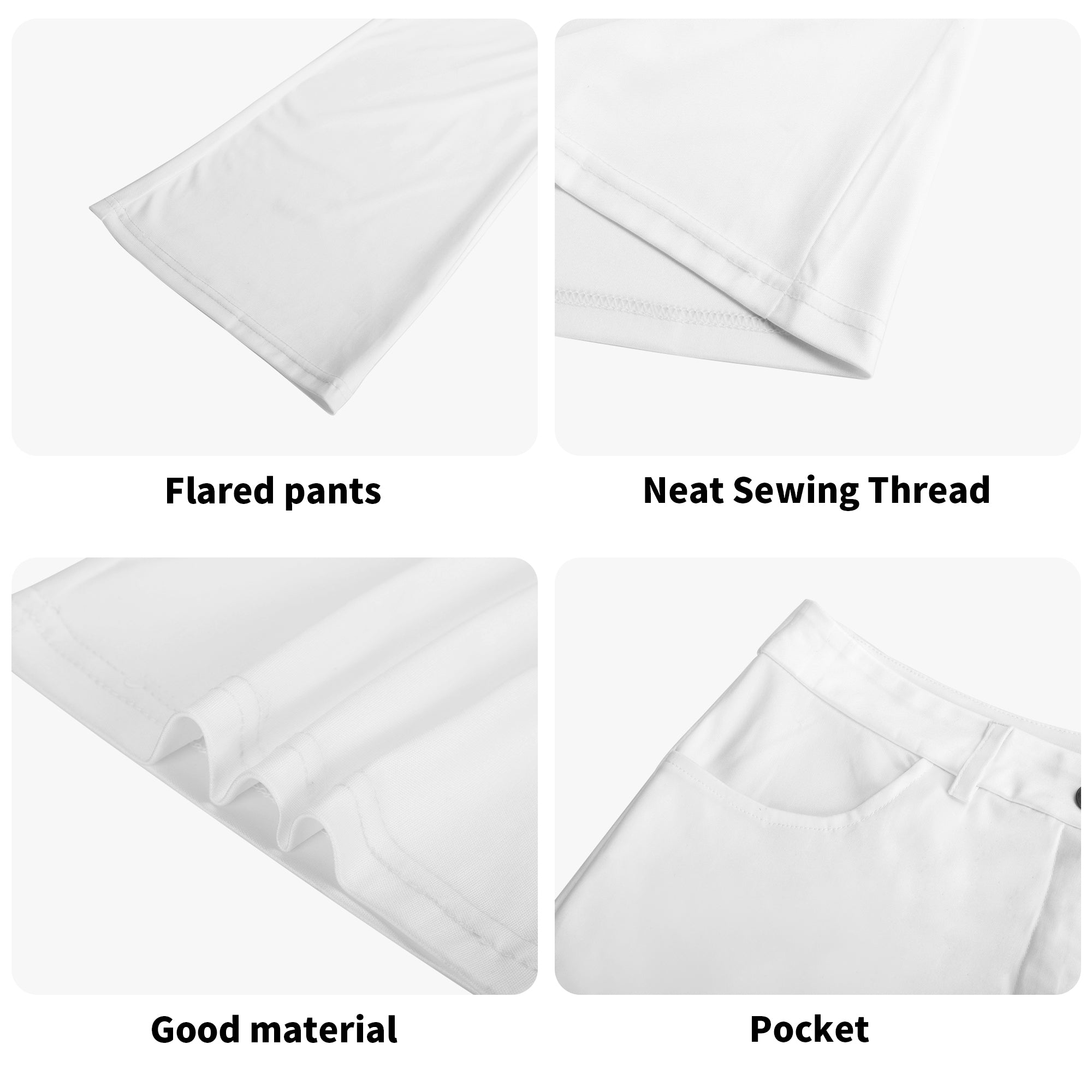 Pantalon évasé femme – Taille moyenne, doux et décontracté Luma Gorria vetement  Pantalon évasé femme Luma Gorria vêtement