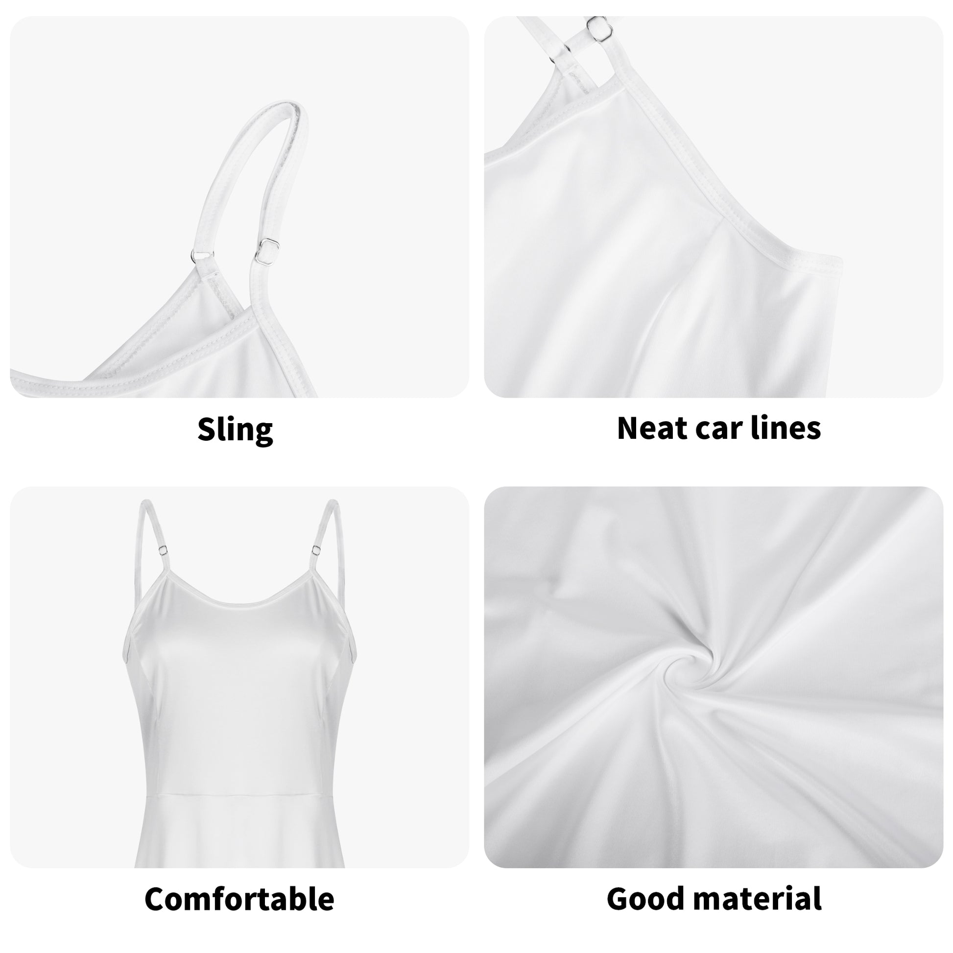 Womens Lounge Sleeveless Adjustable Spaghetti Strap Short Dress Swing Dress - Luma Gorria vêtement