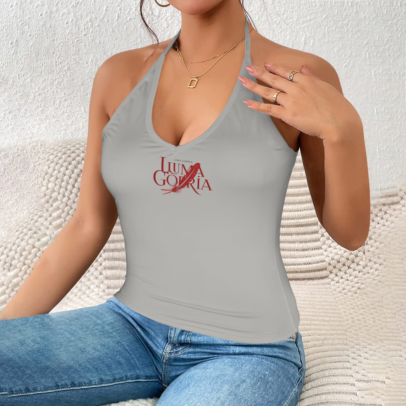Haut dos nu femme – Moulant, col V profond, sexy et élégant