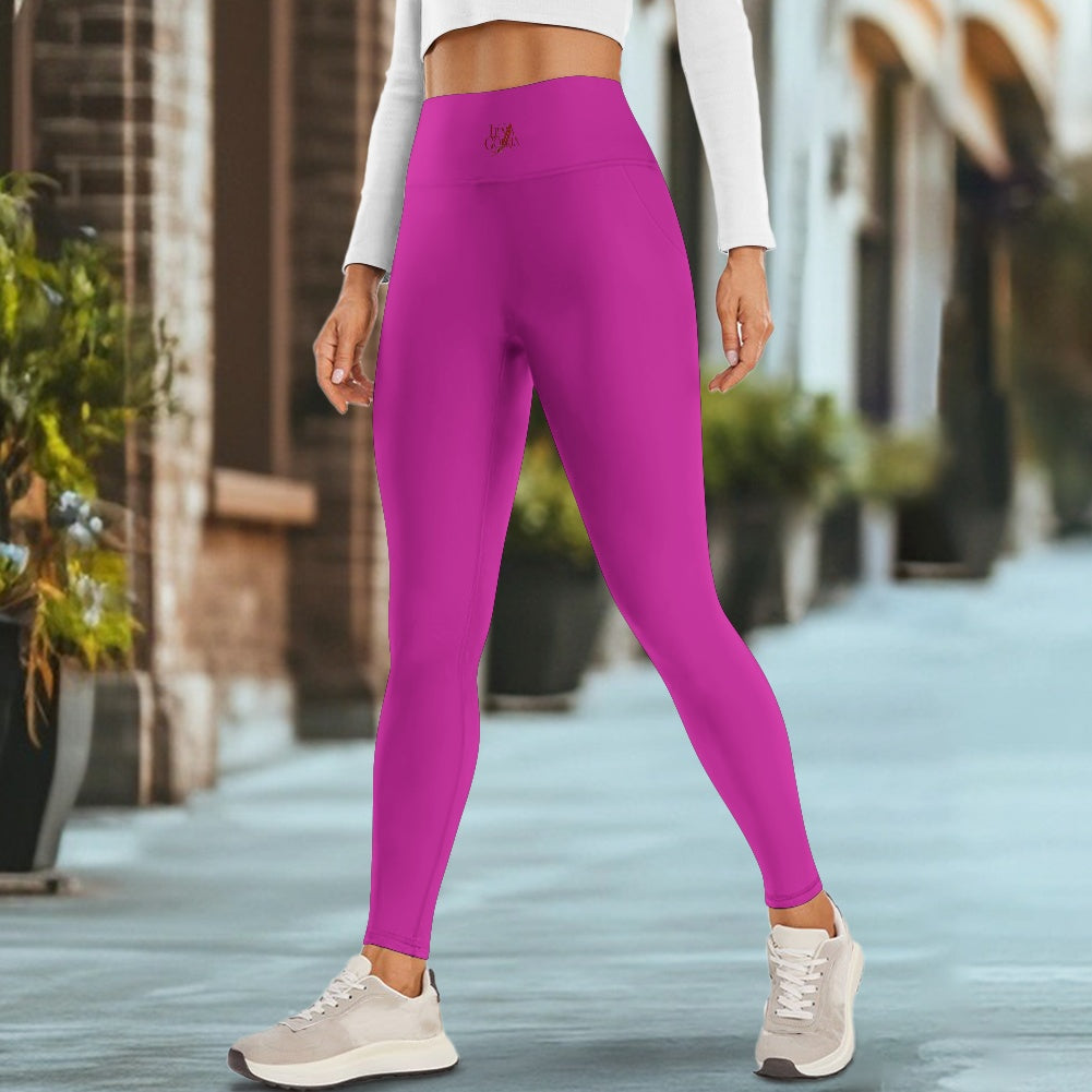 Legging femme – Tissu maillot de bain, respirant avec poches Luma Gorria vêtement  Legging femme avec poches Luma Gorria vêtement