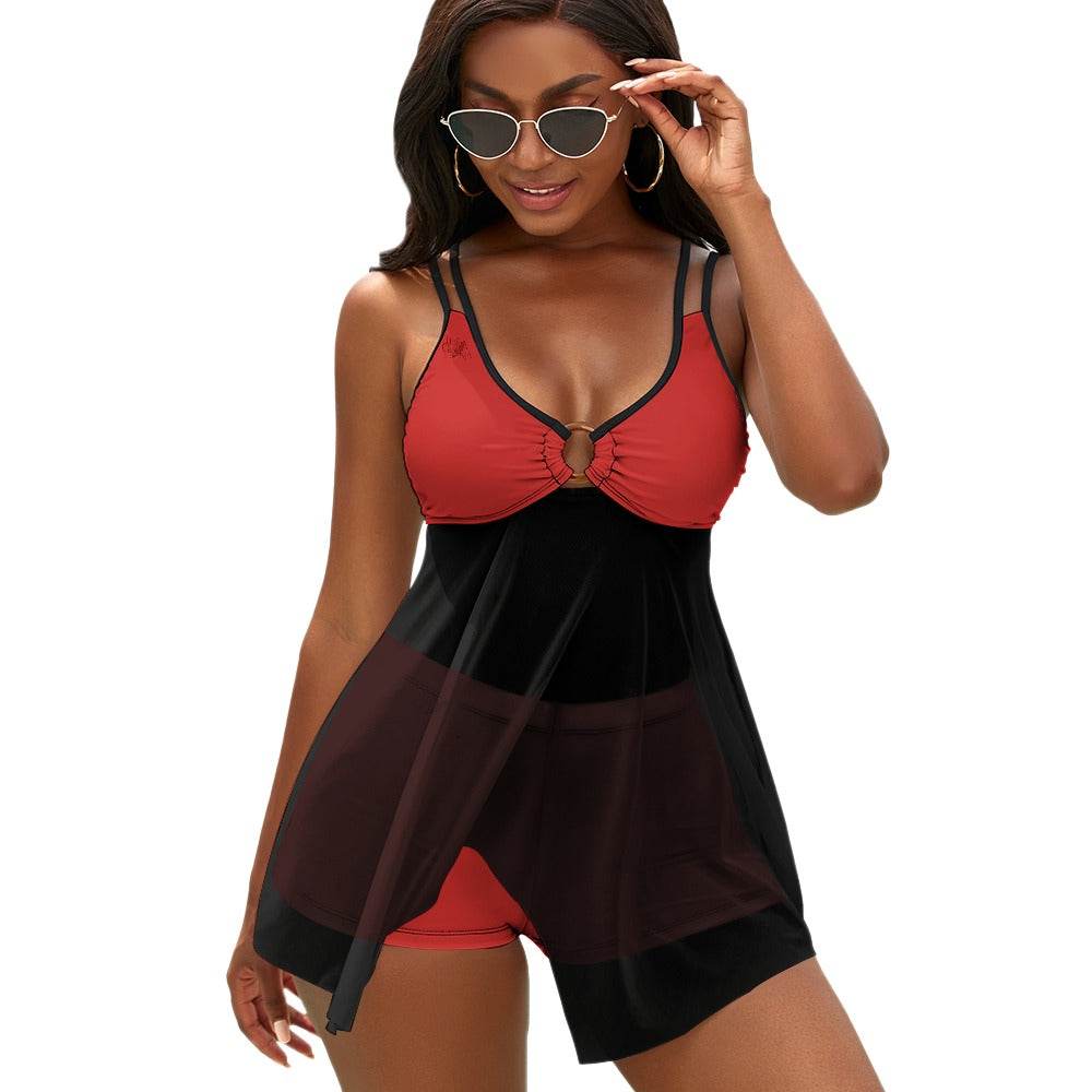 Maillot de Bain Deux-Pièces Femme – Haut Mousseline Élégant avec Bas Taille Haute Sculptant pour une Silhouette Parfaite Luma Gorria vêtement 38.00 maillot de bain deux pièces femme Luma Gorria vêtement
