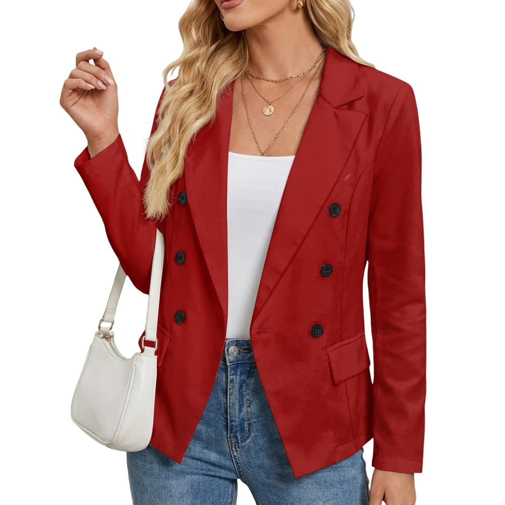 Blazer décontracté à deux poches pour femme – Élégance & style polyvalent