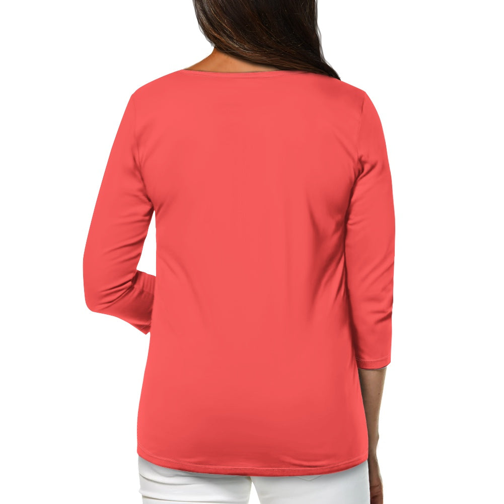 Haut femme manches 3/4 – Doux, élégant et pratique au quotidien Luma Gorria vêtement  Haut femme manches 3/4 Luma Gorria vêtement