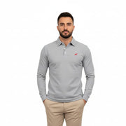 Polo homme manches longues en éponge – Confort & style décontracté