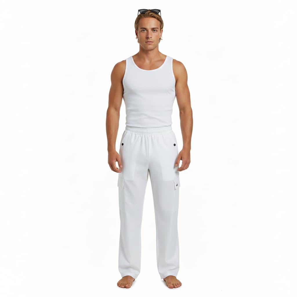 Pantalon cargo homme imprimé intégral – Style urbain, confort & multipoches