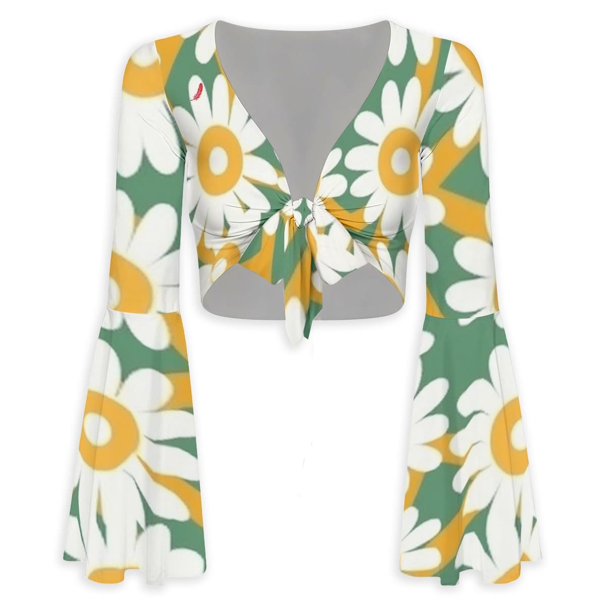 Haut à motifs femme manches évasées – Élégance, confort & style romantique