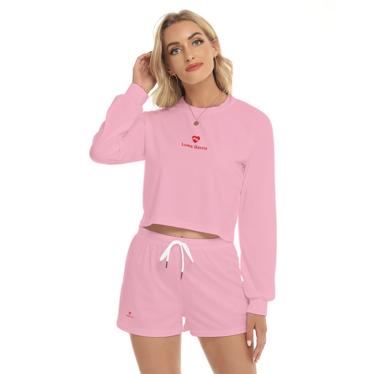 Ensemble sweat-shirt court & pantalon femme – Style sportif & confort