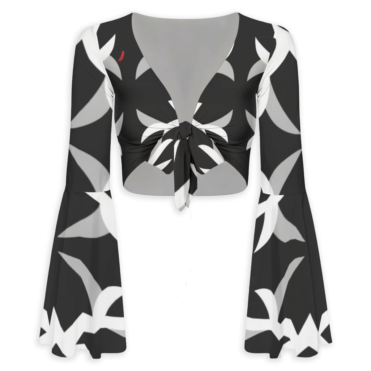 Haut à motifs femme manches évasées – Élégance, confort & style romantique