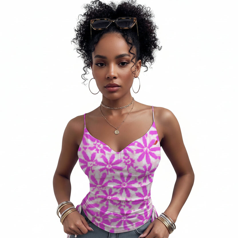 Débardeur à cordon à motifs femme – Léger, confortable & style estival