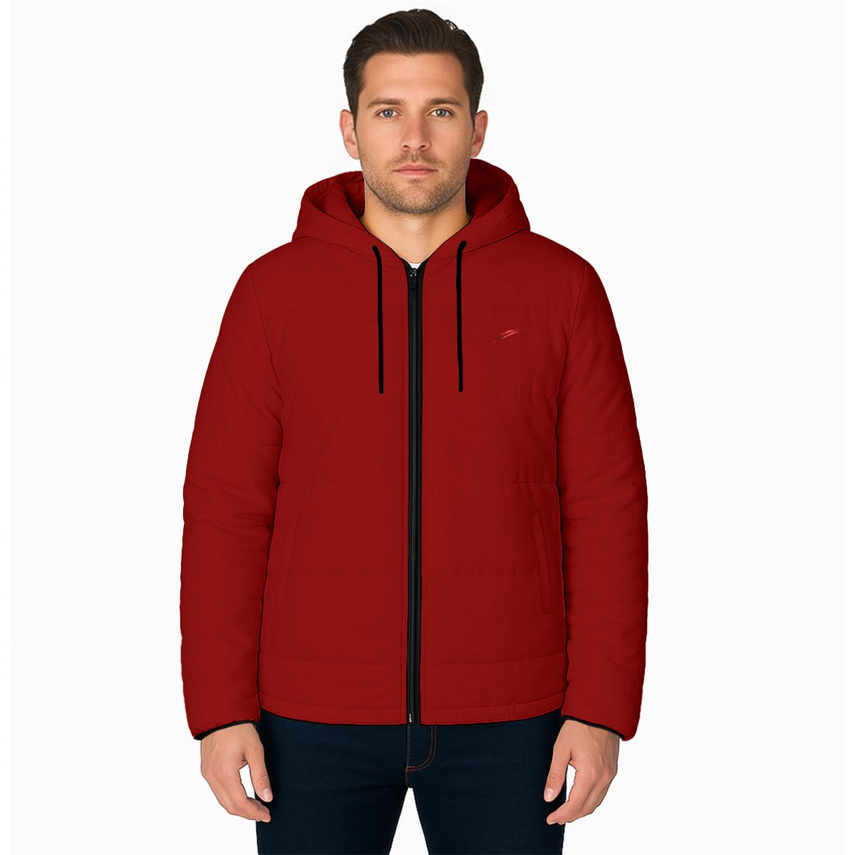 Veste chaude matelassée à capuche pour homme – Protection, chaleur & confort