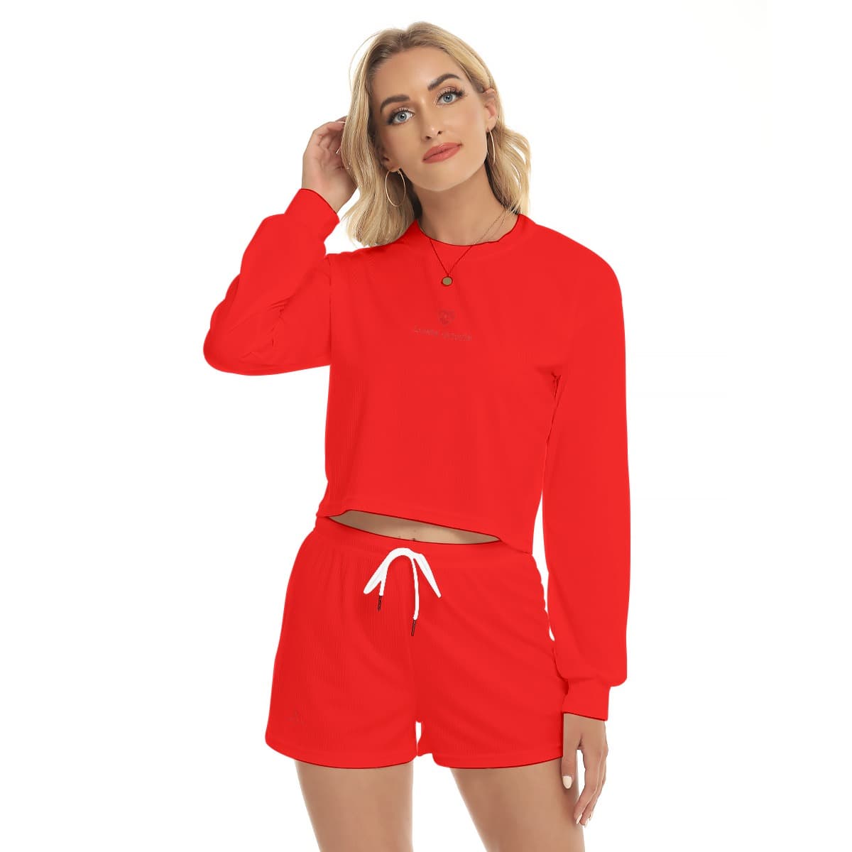Ensemble sweat-shirt court & pantalon femme – Style sportif & confort