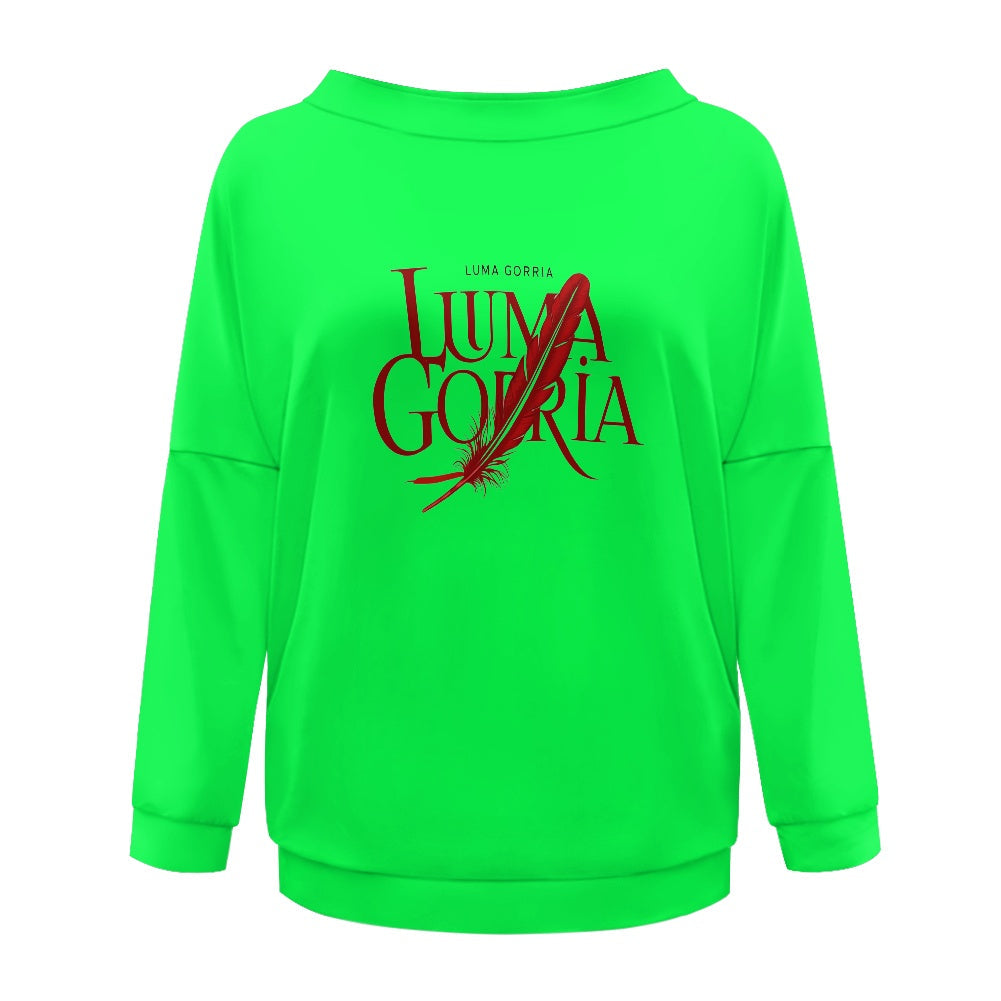Pull femme – Style moderne à épaule dénudée, doux et extensible Luma Gorria vêtement  Pull femme Luma Gorria vêtement