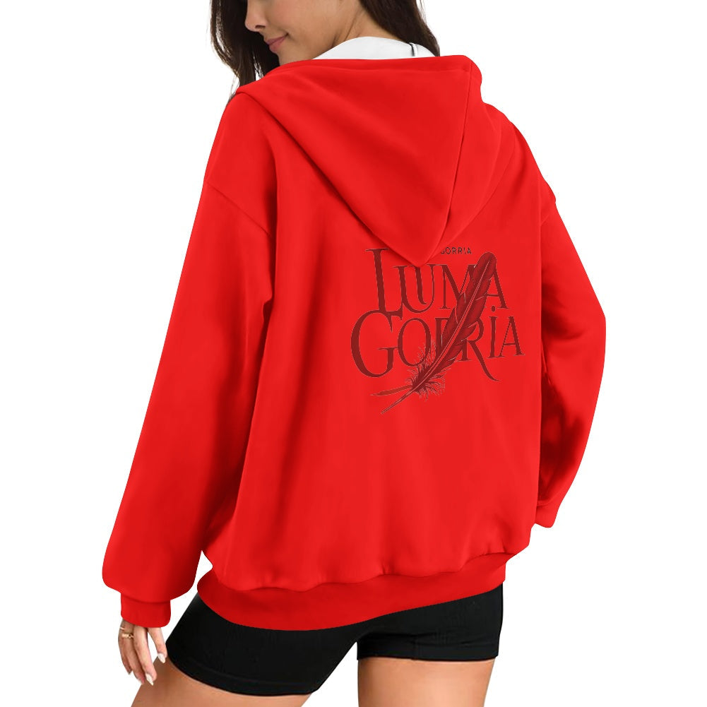 Sweat à capuche zippé femme – Ample, confortable et pratique Luma Gorria vêtement  hoodie Luma Gorria vêtement