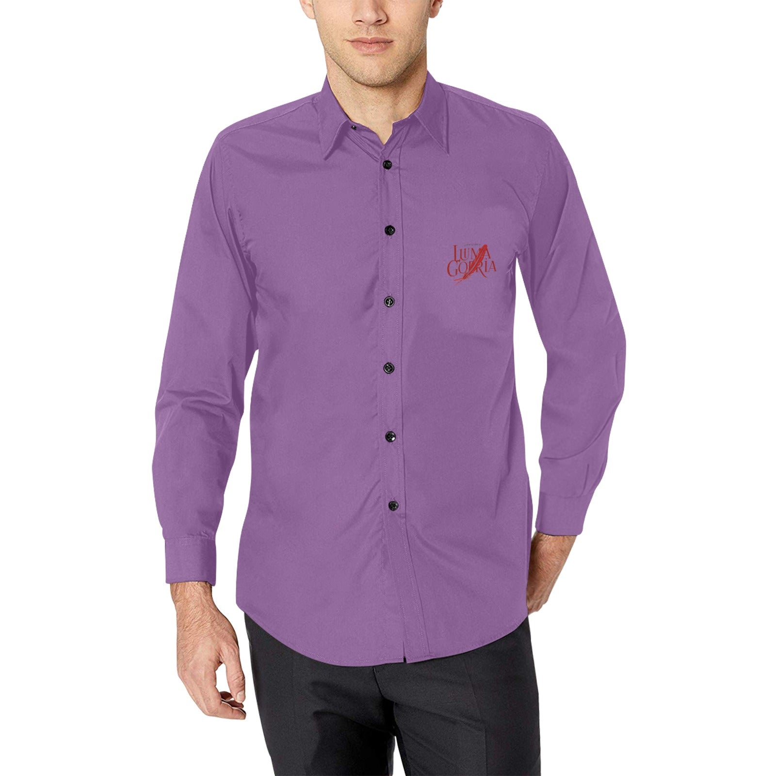 Chemise homme manches longues – Élégante, sans poche, 100% polyester