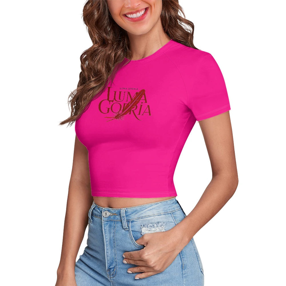 T-shirt court moulant femme – Extensible, doux et polyvalent Luma Gorria vêtement  T-shirt court moulant femme Luma Gorria vêtement