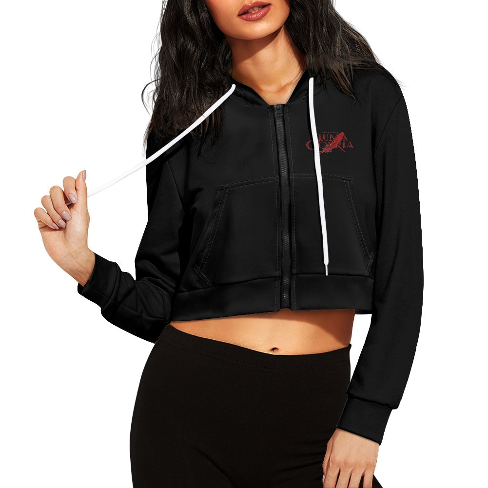 Sweat à capuche court femme – Zippé, tendance et confortable Luma Gorria vêtement 45.00 Sweat à capuche court femme Luma Gorria vêtement