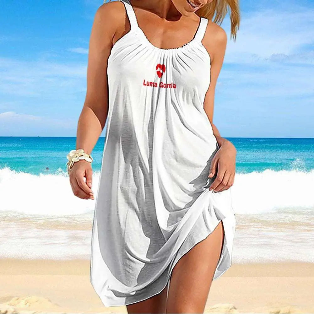 Robe de plage à bretelles – Élégance estivale et confort avec polyester et élasthanne - Luma Gorria vêtement