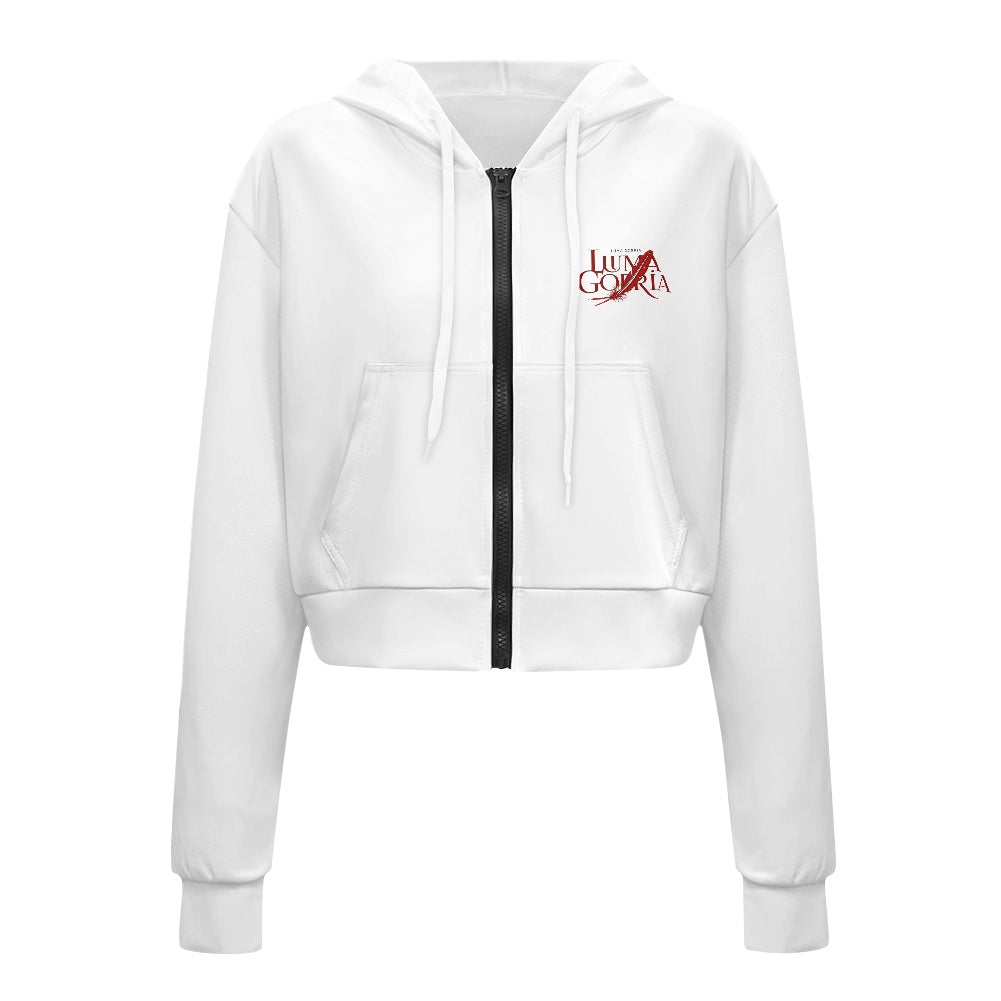 Sweat à capuche court femme – Zippé, tendance et confortable Luma Gorria vêtement  Sweat à capuche court femme Luma Gorria vêtement