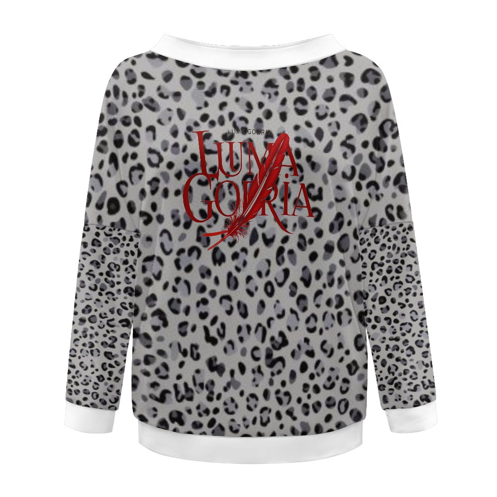 Pull femme – Style moderne à épaule dénudée, doux et extensible Luma Gorria vêtement  Pull femme Luma Gorria vêtement