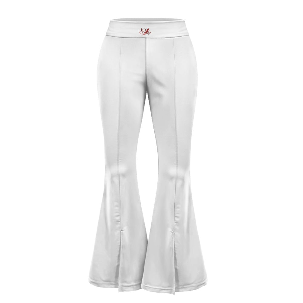 Pantalon évasé femme – Taille haute avec fente élégante Luma Gorria vêtement  pantalon femme Luma Gorria vêtement