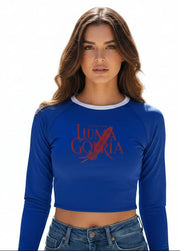 Haut court femme manches longues