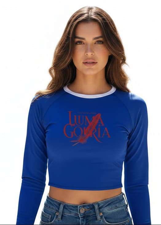 Haut court femme manches longues