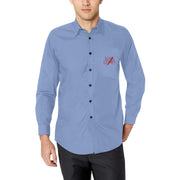Chemise homme manches longues – Élégante, sans poche, 100% polyester