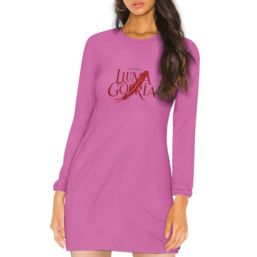 Robe slim femme – Manches longues, extensible et élégante Luma Gorria vêtement 36.00 Robe slim femme Luma Gorria vêtement