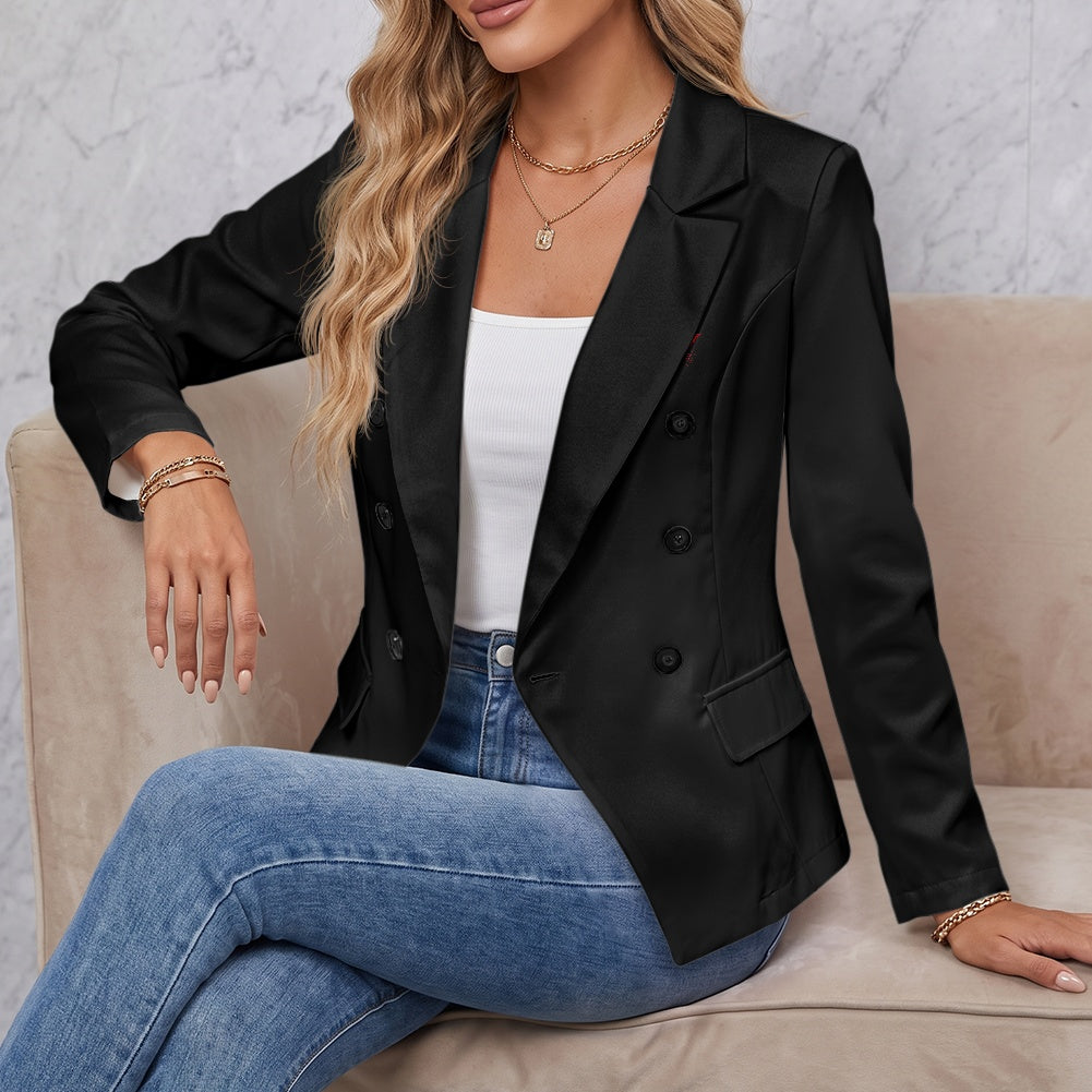 Blazer décontracté à deux poches pour femme – Élégance & style polyvalent