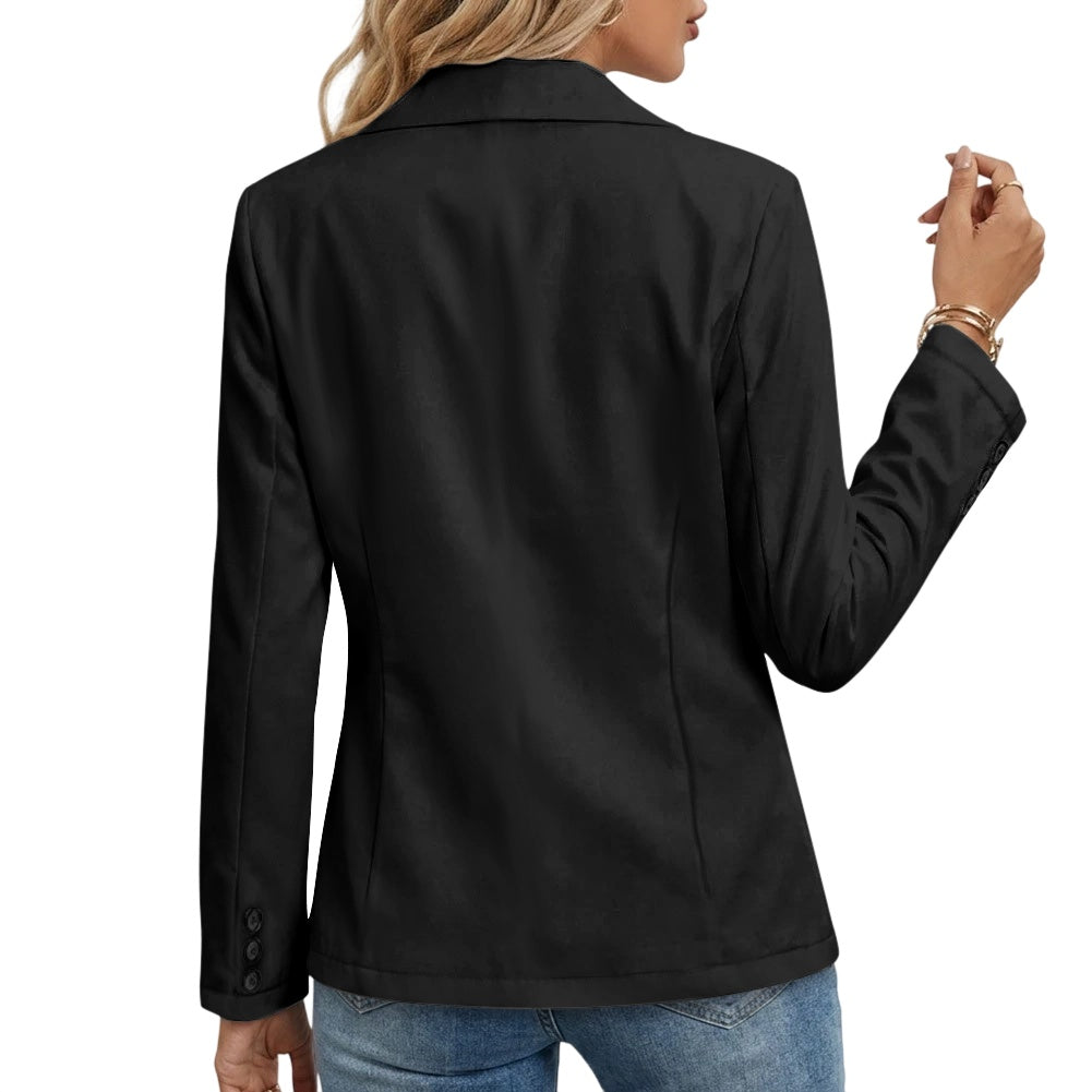 Blazer décontracté à deux poches pour femme – Élégance & style polyvalent