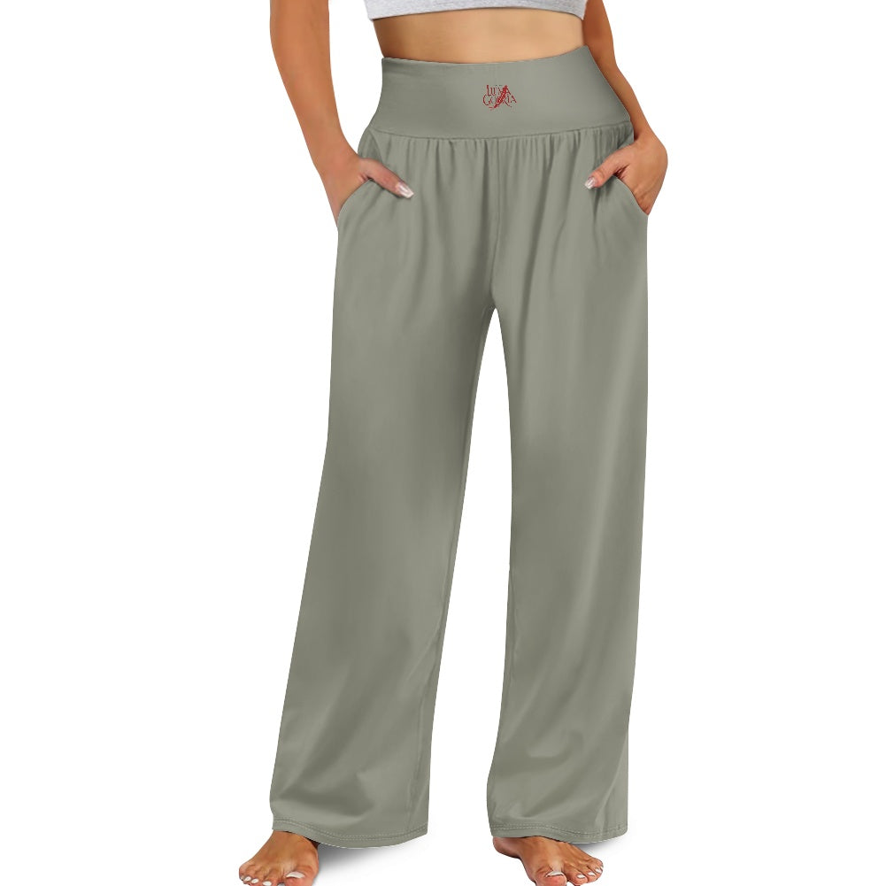 Pantalon large femme – Taille haute élastique et coupe fluide Luma Gorria vêtement 46.00 Pantalon homme Luma Gorria vêtement