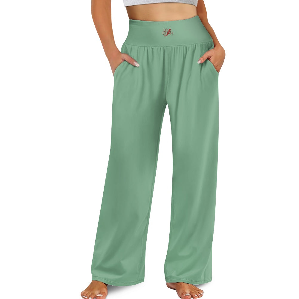 Pantalon large femme – Taille haute élastique et coupe fluide Luma Gorria vêtement 46.00 Pantalon homme Luma Gorria vêtement
