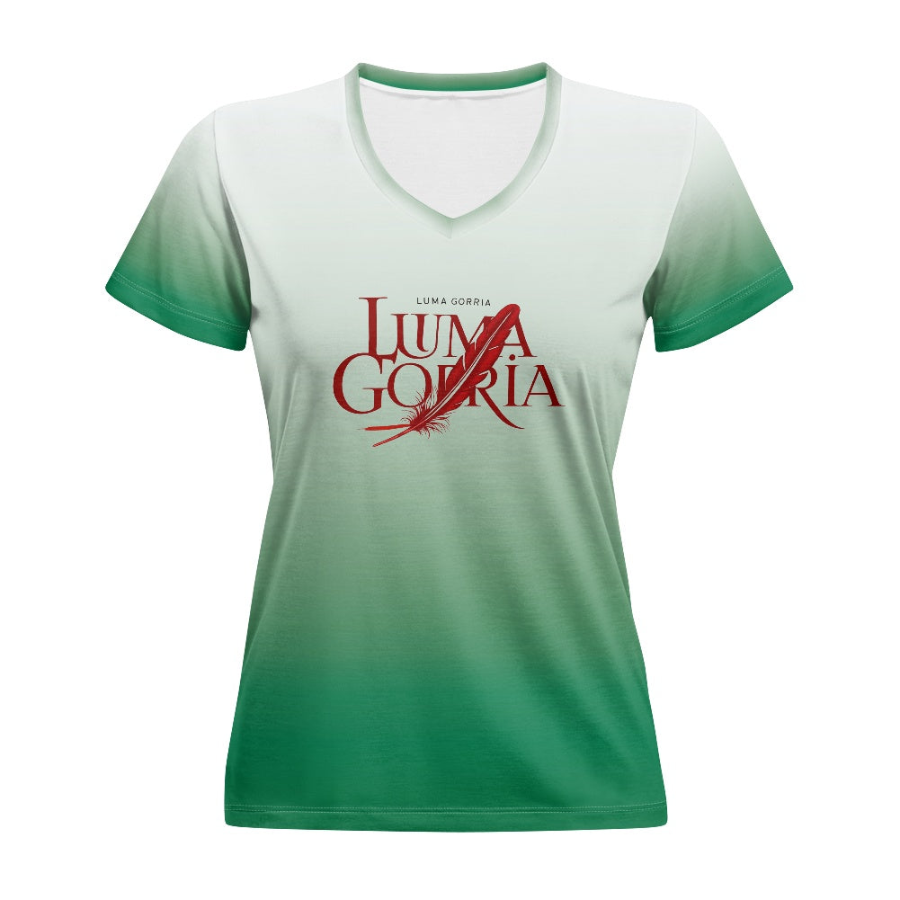 T-shirt femme col V – Manches courtes, doux et extensible Luma Gorria vêtement  T-shirt femme col V Luma Gorria vêtement