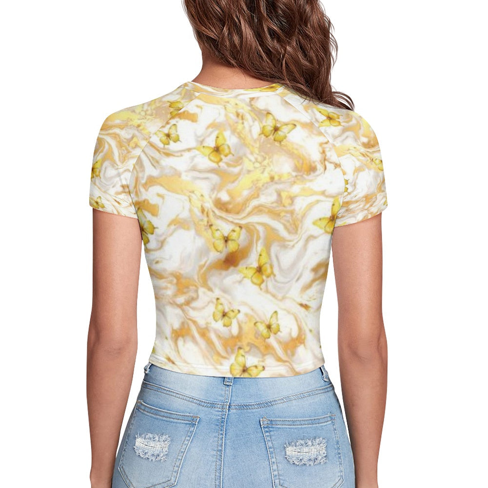 T-shirt court moulant femme – Extensible, doux et polyvalent Luma Gorria vêtement  T-shirt court moulant femme Luma Gorria vêtement