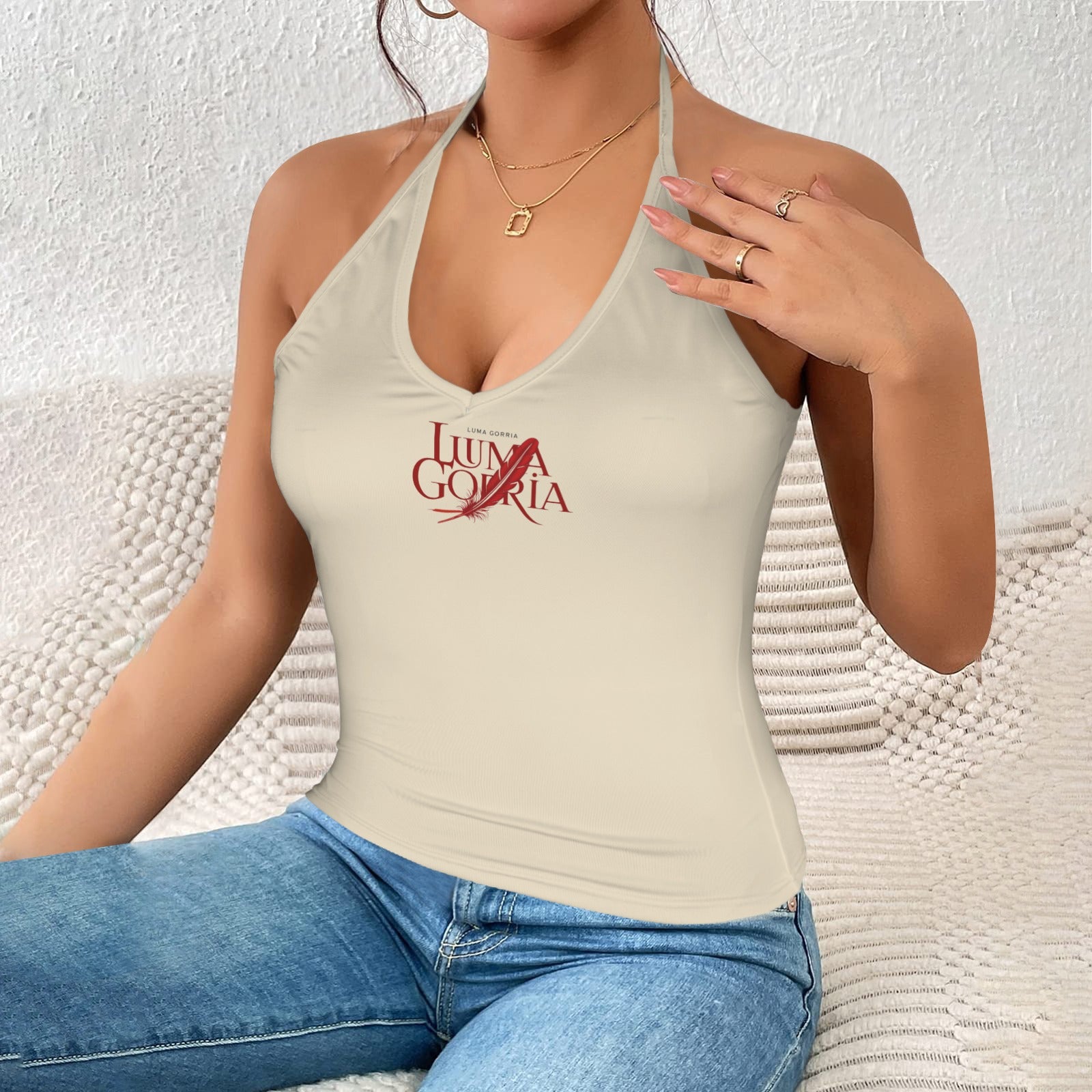 Haut dos nu femme – Moulant, col V profond, sexy et élégant