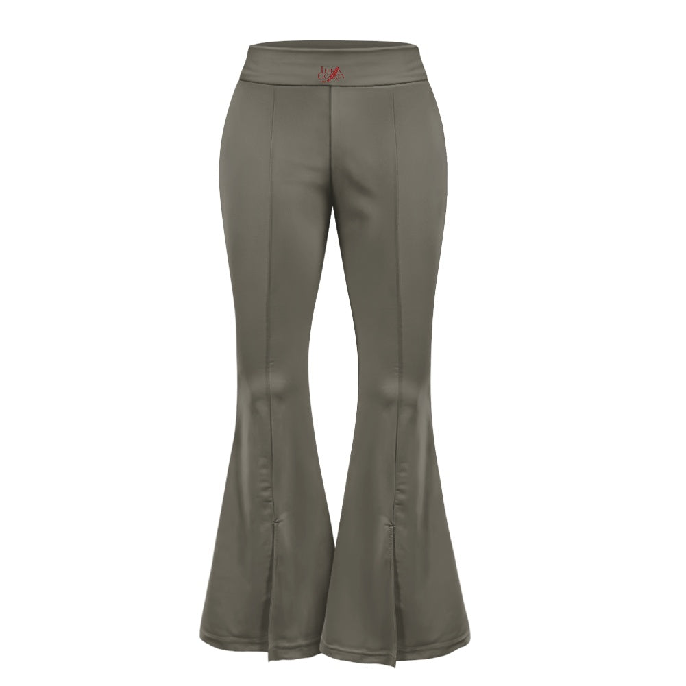 Pantalon évasé femme – Taille haute avec fente élégante Luma Gorria vêtement  pantalon femme Luma Gorria vêtement