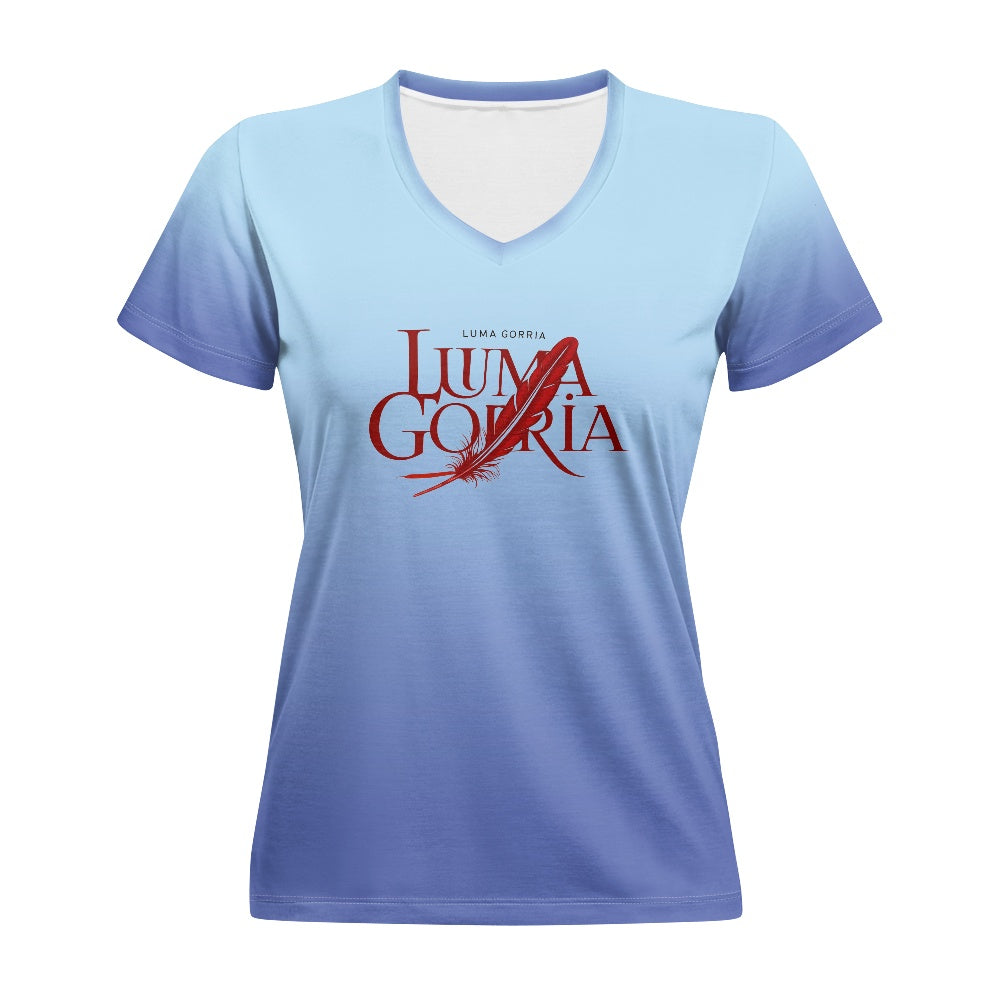 T-shirt femme col V – Manches courtes, doux et extensible Luma Gorria vêtement  T-shirt femme col V Luma Gorria vêtement