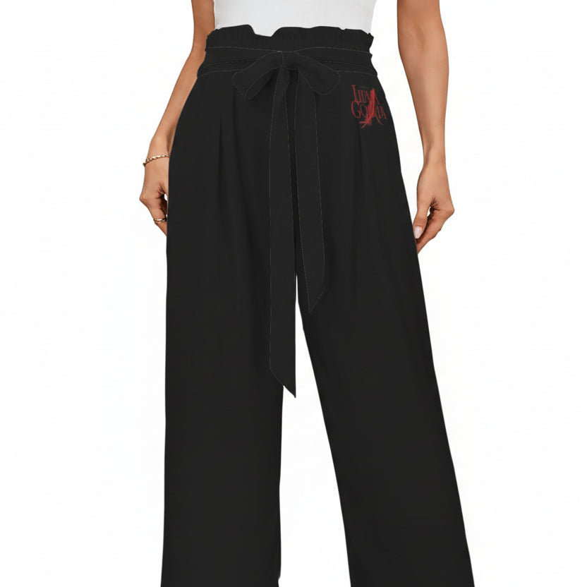 Pantalon large femme taille haute