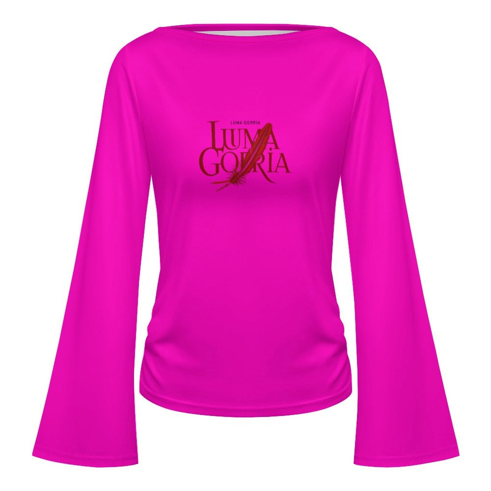 Haut femme à manches longues évasées élégant