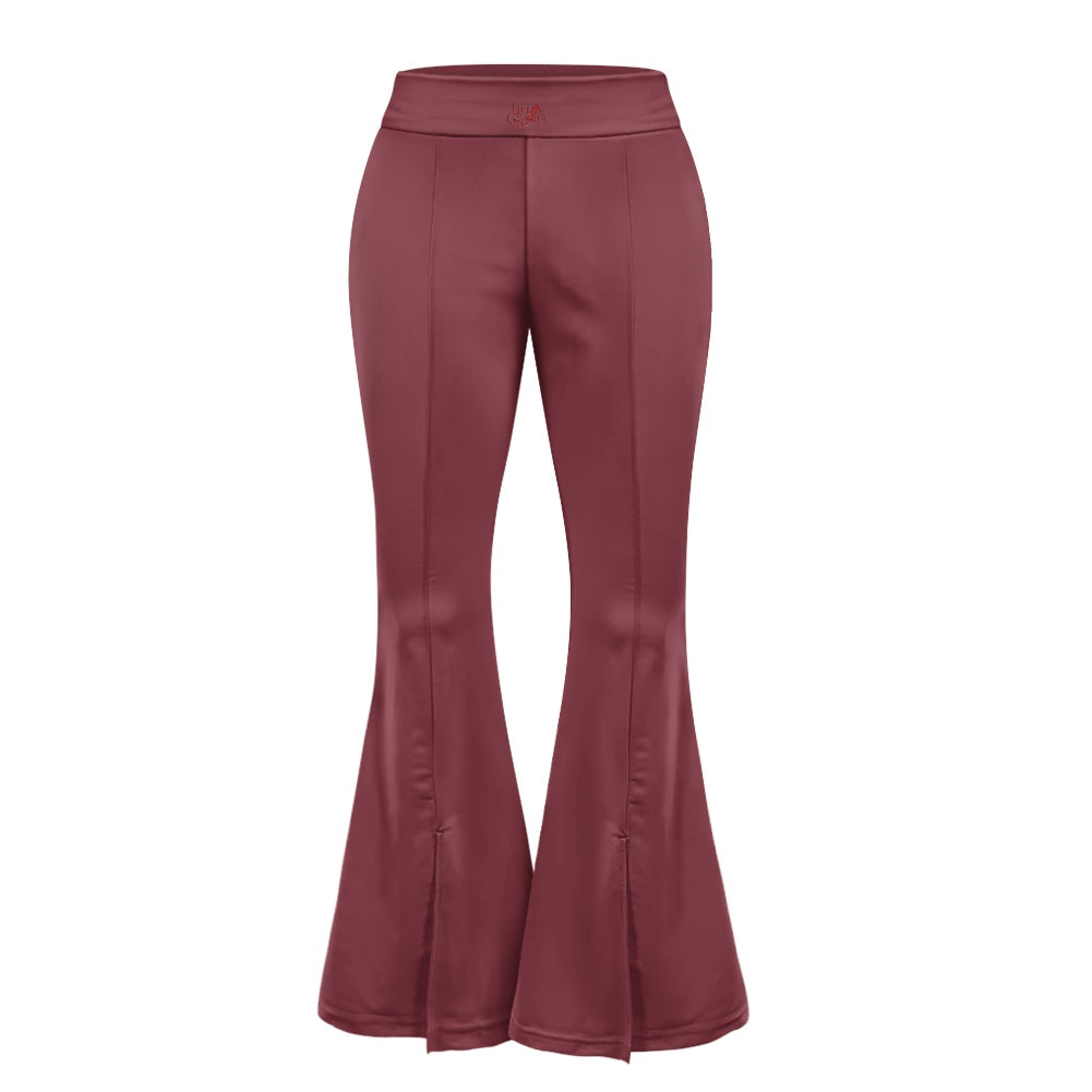Pantalon évasé femme – Taille haute avec fente élégante Luma Gorria vêtement  pantalon femme Luma Gorria vêtement