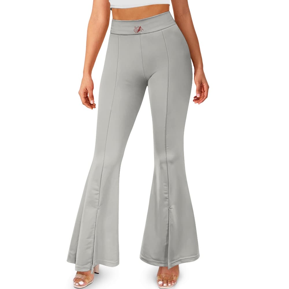 Pantalon femme taille haute évasé et fendu – Élégance & silhouette allongée