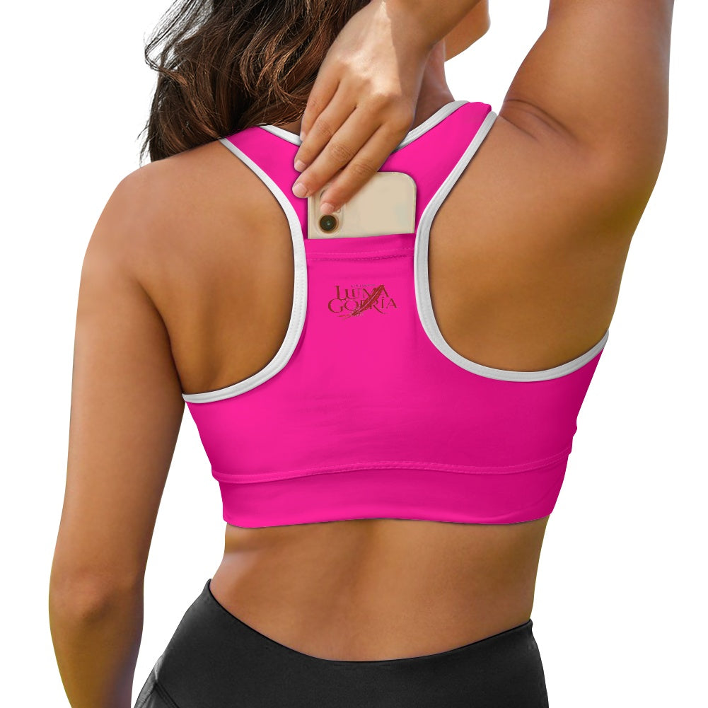 Brassière sport femme – Soutien, confort et poche arrière pratique Luma Gorria vêtement  Brassière sport femme Luma Gorria vêtement