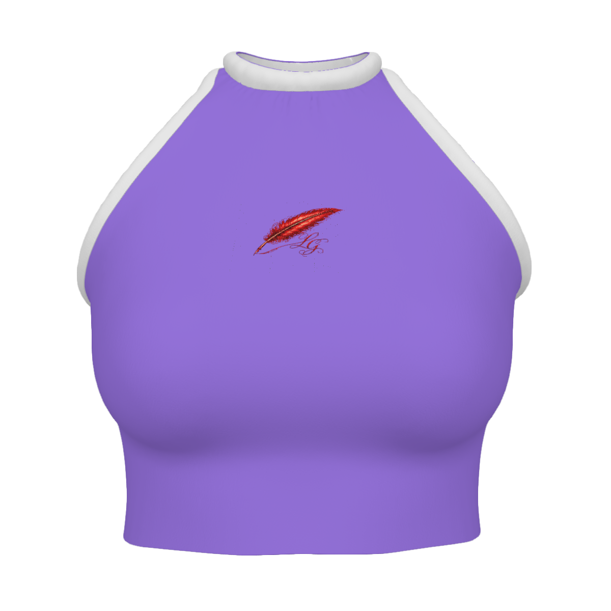 Crop-top femme sans manches à col montant – Confort & style moderne