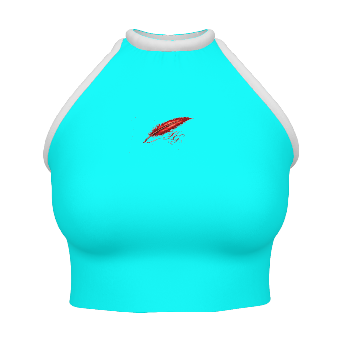 Crop-top femme sans manches à col montant – Confort & style moderne