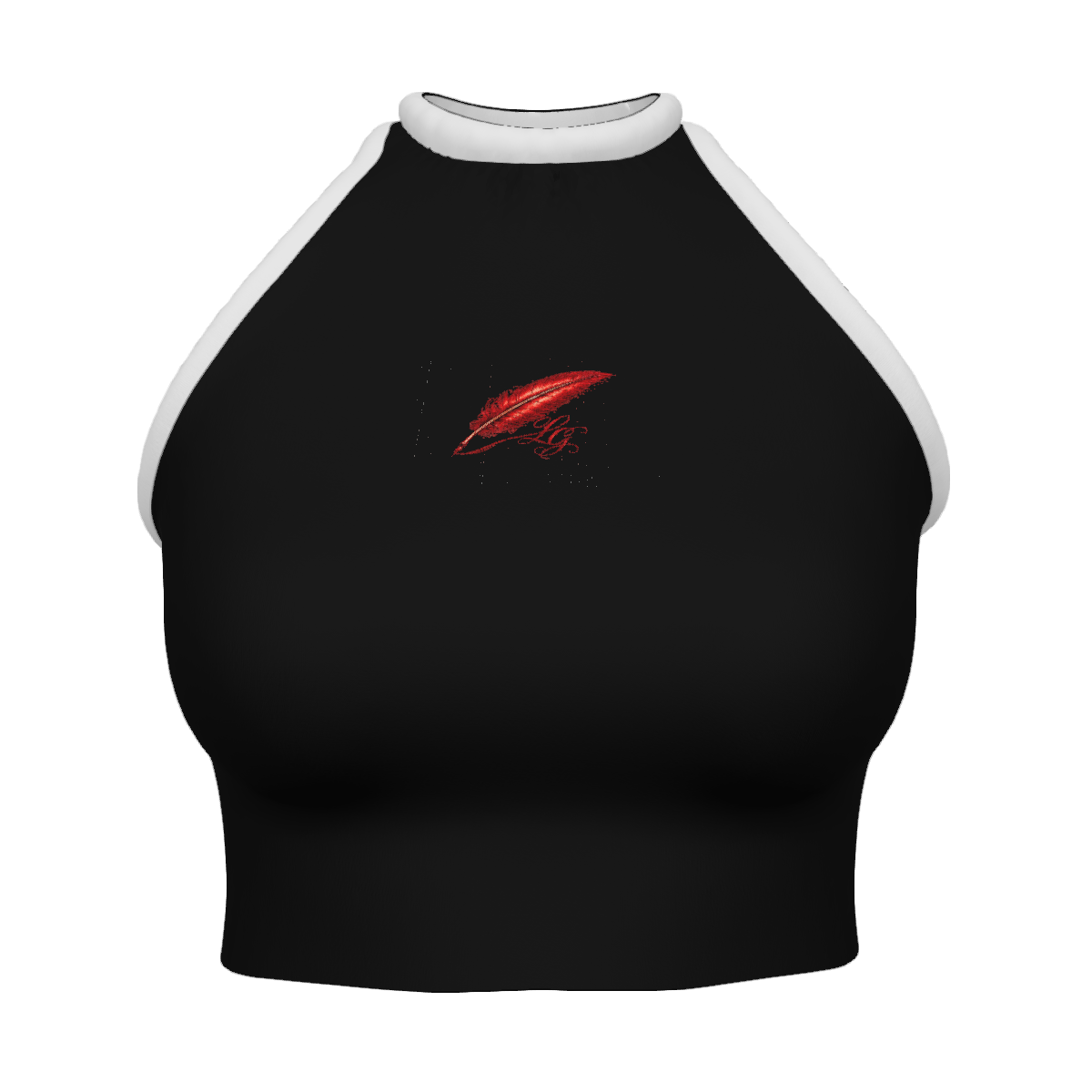 Crop-top femme sans manches à col montant – Confort & style moderne