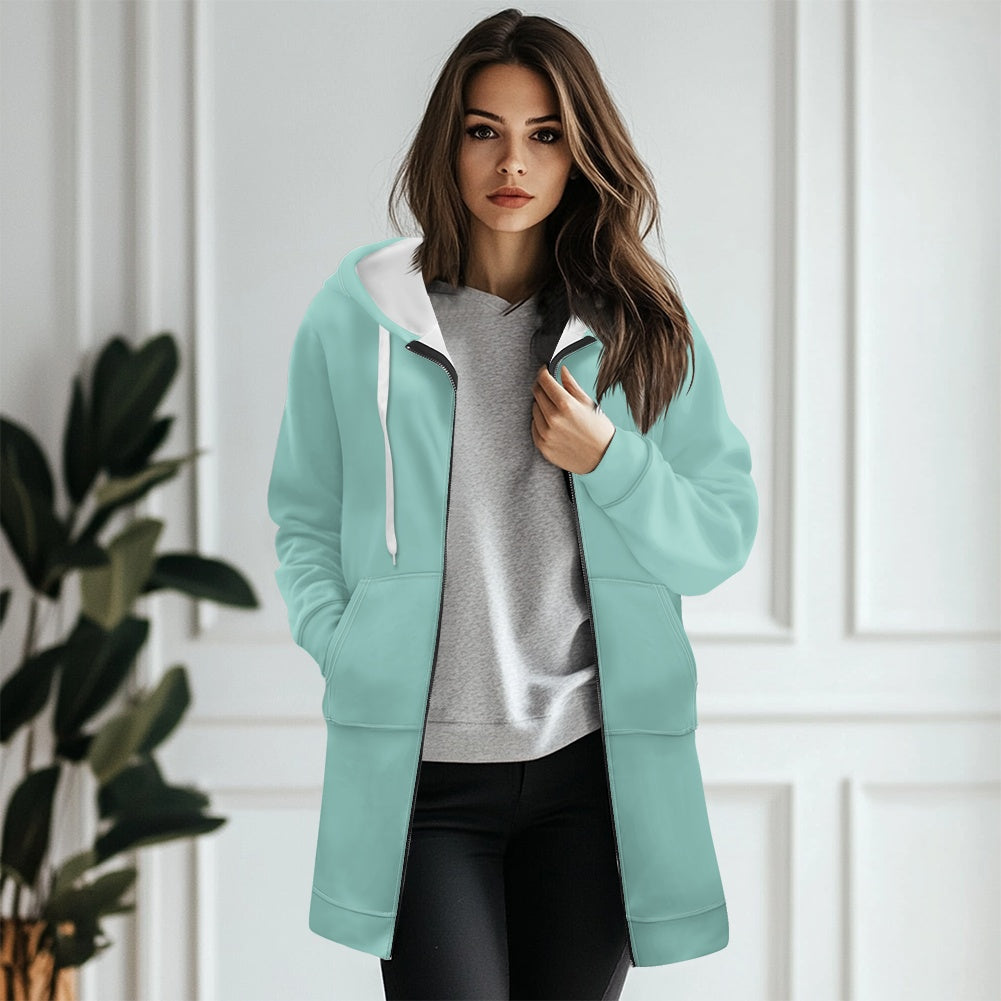 Sweat à capuche femme – Mi-long, doux et zippé Luma Gorria vêtement  Sweat à capuche femme Luma Gorria vêtement