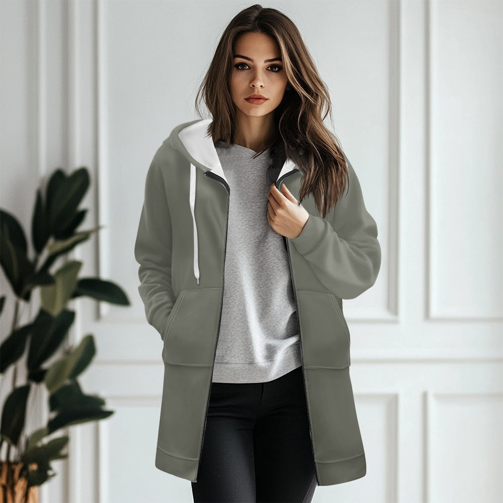 Sweat à capuche femme – Mi-long, doux et zippé Luma Gorria vêtement  Sweat à capuche femme Luma Gorria vêtement