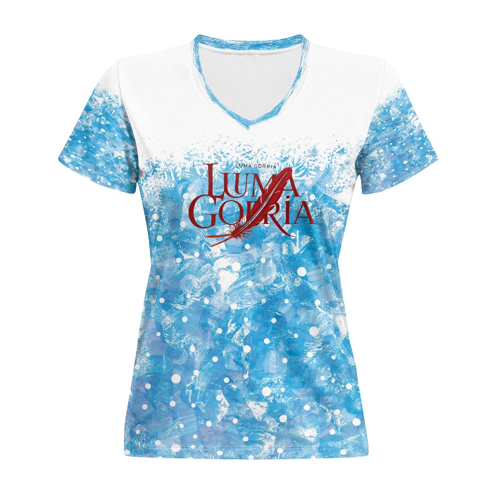 T-shirt femme col V – Manches courtes, doux et extensible Luma Gorria vêtement  T-shirt femme col V Luma Gorria vêtement