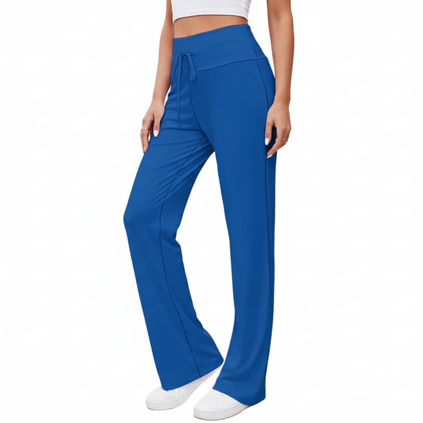 Pantalon femme bas évasé droit à lacets – Élégance & confort au quotidien